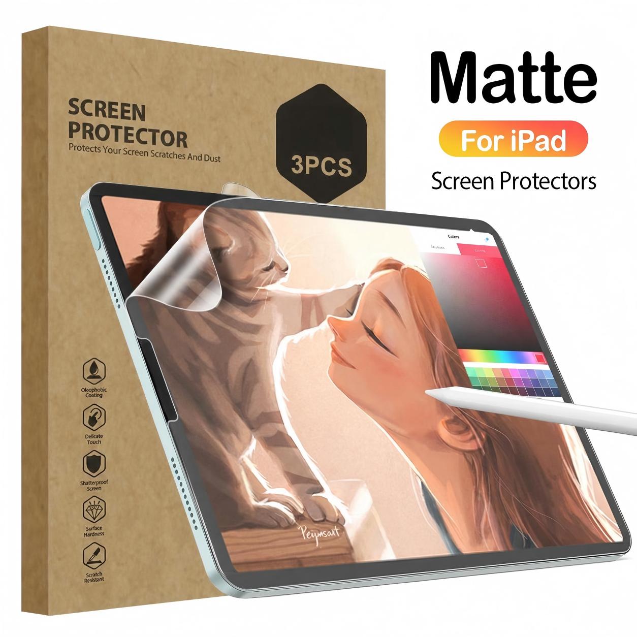 Matte Anti Glare Screen - 3 Stück Papierähnlicher Matter Displayschutz für