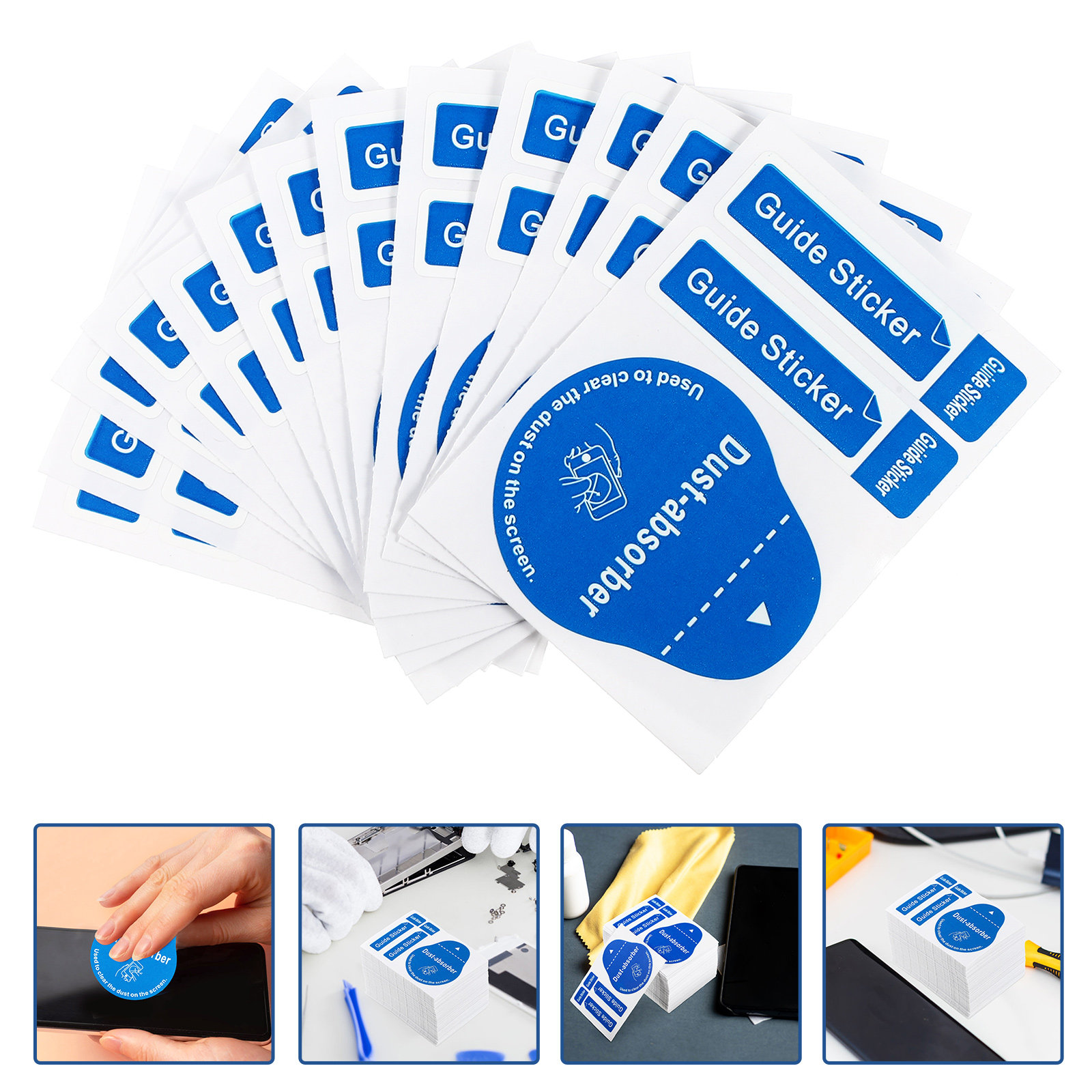 Dust Removal Sticker - 200 Stück LCD-Bildschirm-Staubentfernungs-Aufkleber, Aufkleber zur Bildschirmreinigung