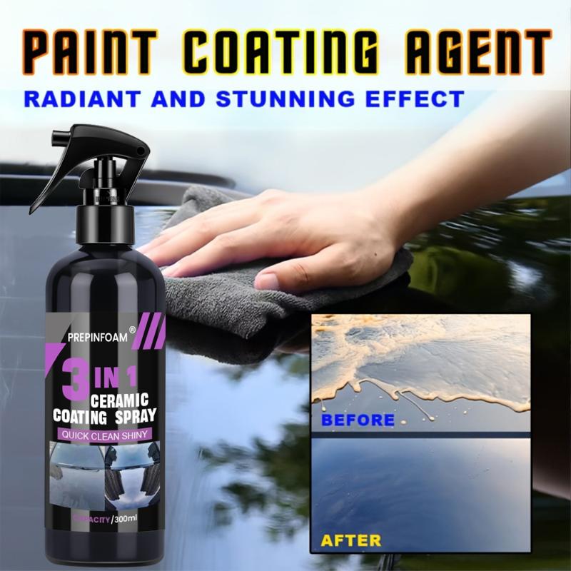 Nano Liquid Coating - 3-in-1 Auto-Keramik-Flüssigbeschichtungsspray, Nano-Hydrophobe Schutzschicht für die