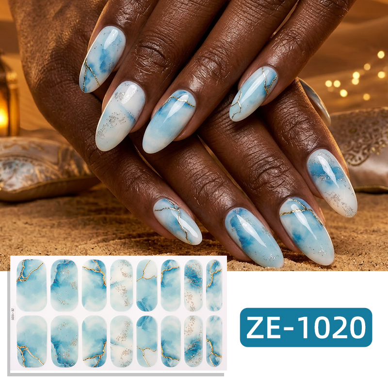16 Glitzer-Marmor-Nagelaufkleb – Full Cover Adhesive Bewertung und Preis